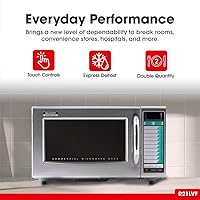 Vista 2 de Sharp Horno de microondas comercial de servicio medio (15-0429) R-21LVF 1 pie cúbico