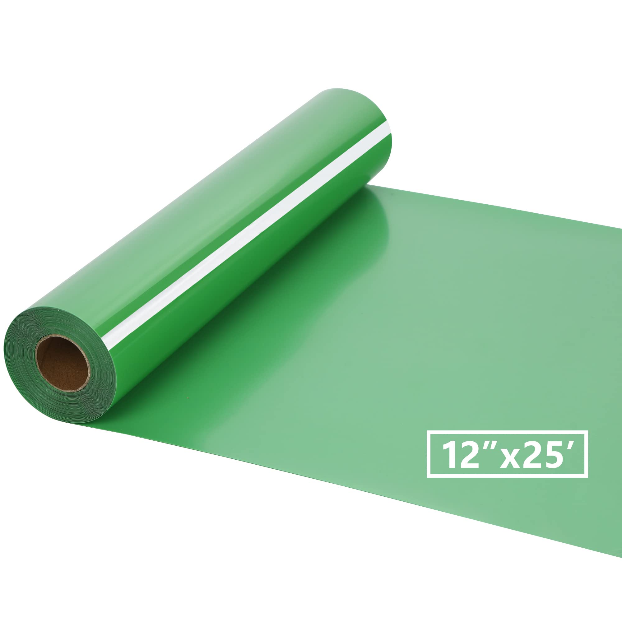HTVVETUR Iron on Vinyl 12Inch by 25ft Roll, Fruit Green Heat Transfer Vinyl