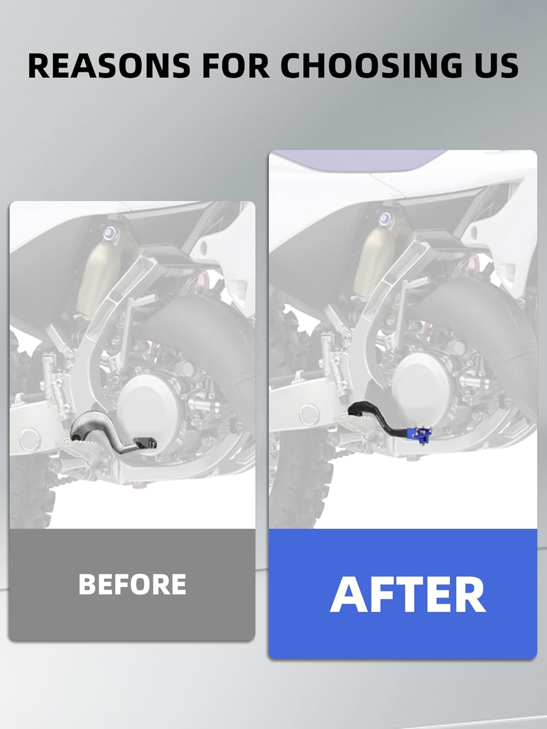 JFG Racing Dirt Bike Rear Brake Pedal,CNC 6061 Aluminium Forging Foot Lever for YZ125 05-24/YZ250 05-24/YZ125X 17-23/YZ250X 16-23/YZ250F 05/YZ125G 16/YZ250G 16-Blue