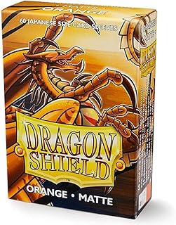 Dragon Shield Matte Mini Japanese Orange 60 ct Card Sleeves Individual Pack
