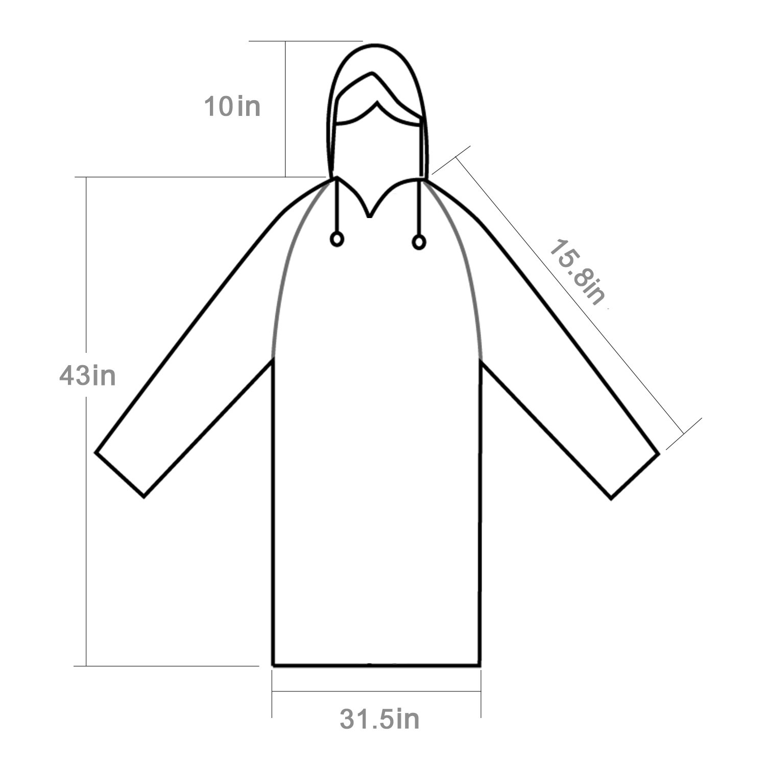 LEBEXY Poncho impermeable desechable con capucha, transparente, 5 unidades