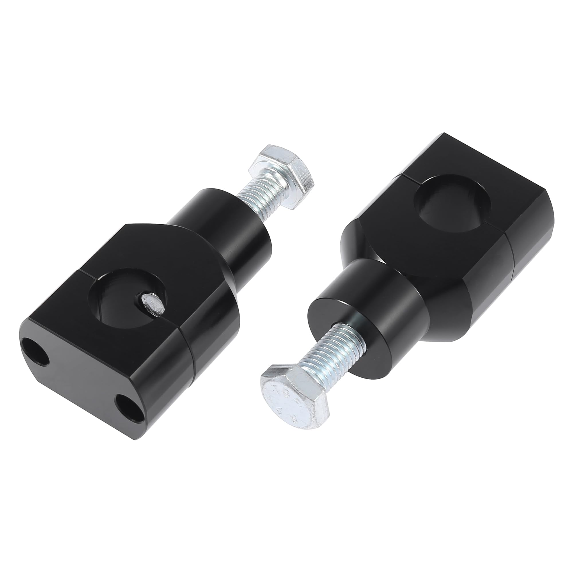Motoforti 1 paire de poignées de guidon de moto avec pince de montage pour guidon de 7/8" 22 mm Noir