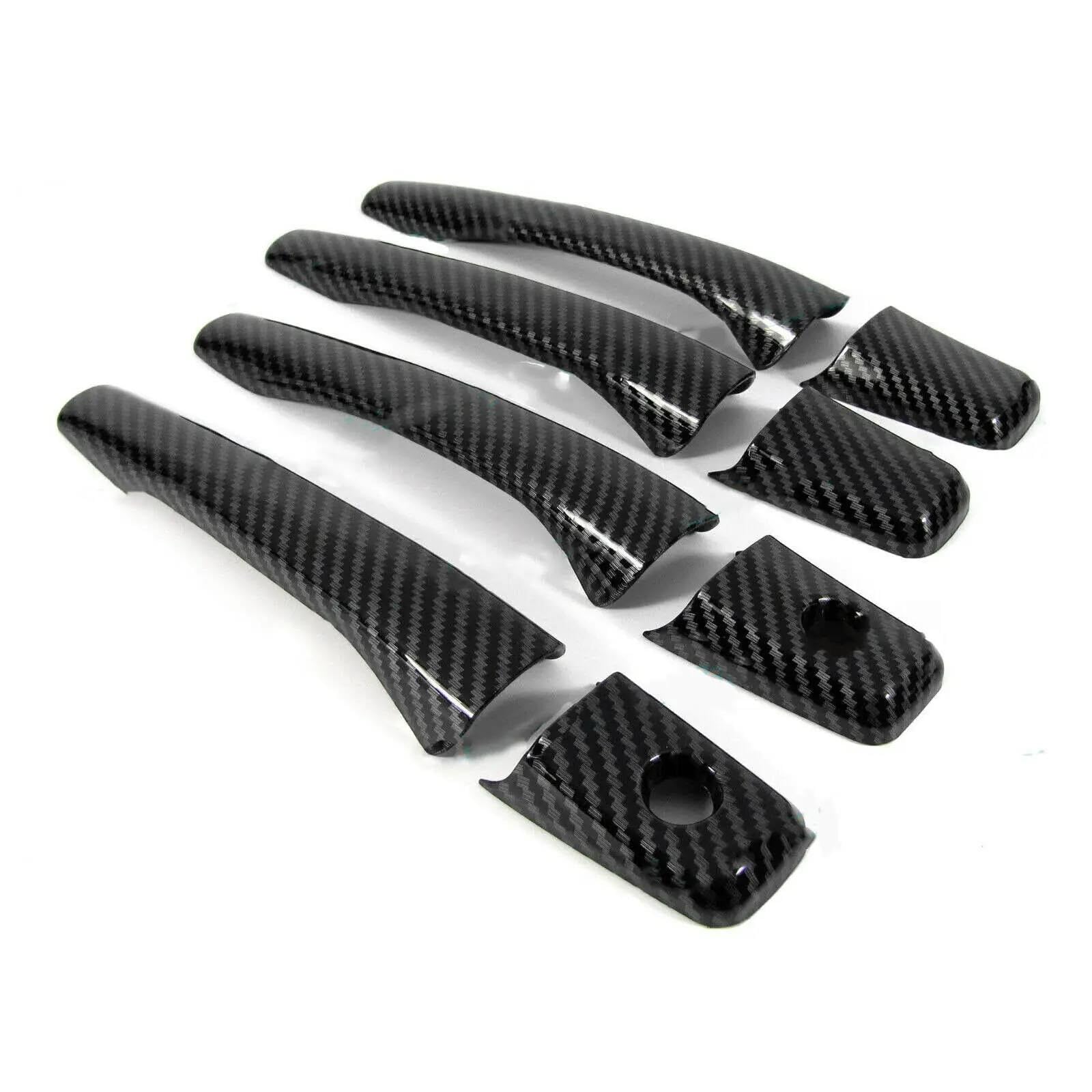 Piwine One Color For Mitsubishi For Lancer For Evo 2002-2007 Car Carbon Fiber Exterior Door Handle Moulding Cover Trim Decor