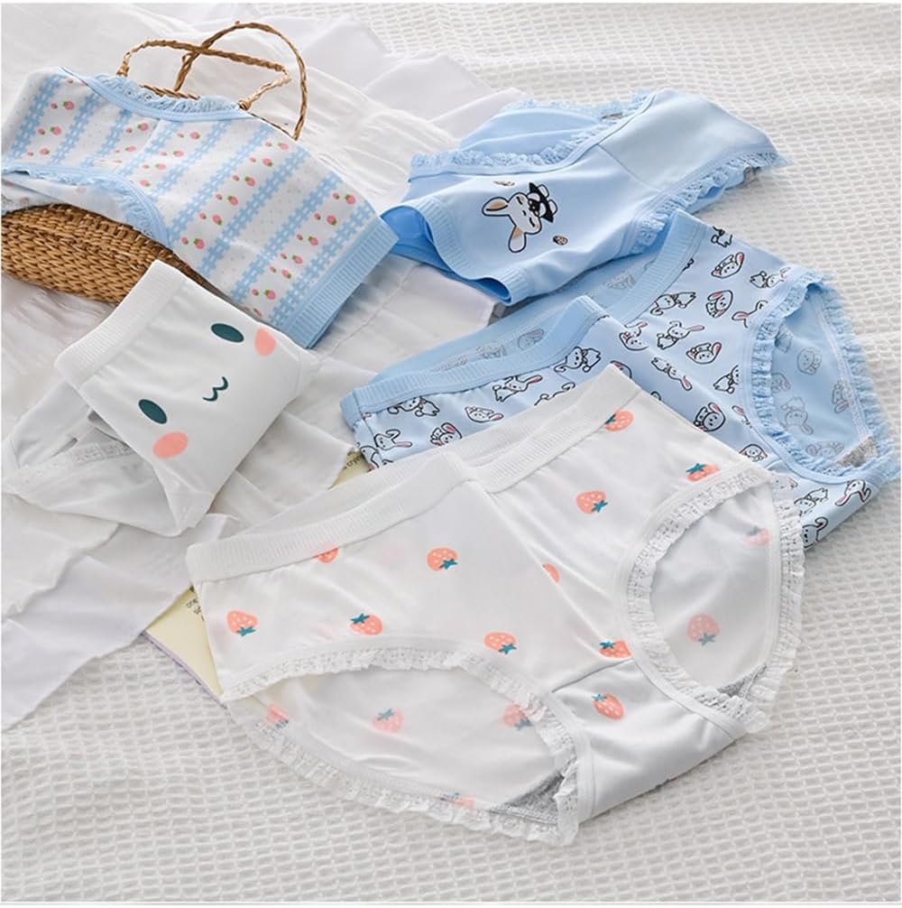 SINROYEE Women’s Underwear Cosplay Anime Soft Breathable Cotton Brief Ladies Cute Panties japanese lingerie 5-Pack - Image 2