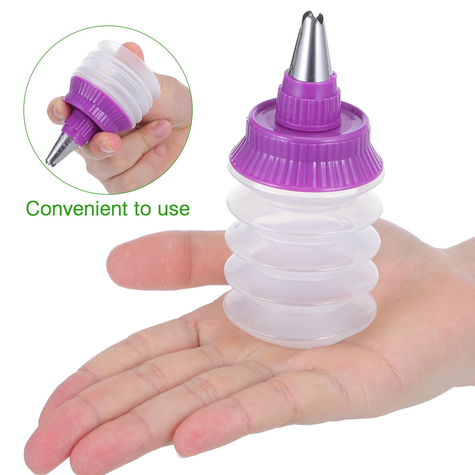 Artibetter Bouteilles à Glaçage Réutilisables 2 Pièces en PP pour Décoration de Gâteaux Précision, Accessoires de Pâtisserie pour Cake Decorating et Home Baking Couleur Couleur Aléatoire