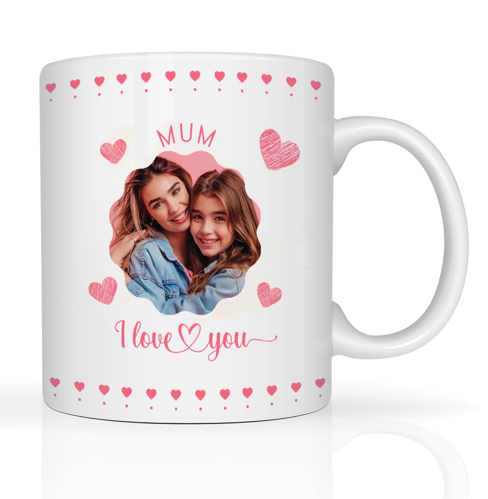 Star Online Personalised Mothers Day Photo Mug Gifts for Mum from Daughter & Son 11oz Ceramic Coffee Cup Mum I Love You Nan Grandma Nana Gran Novelty Mug