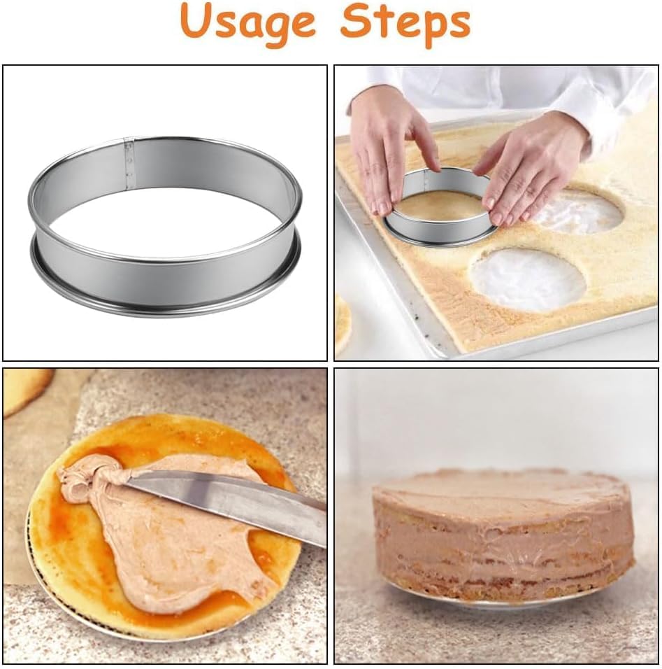 Image of 4Pcs Stainless Steel Cooking Ring Set, Non-Stick Heat Resistant Golden Egg Maker, Practical Kitchen Tool for Making Pancakes Eggs Muffins and Crumpets for Daily Breakfast Cooking