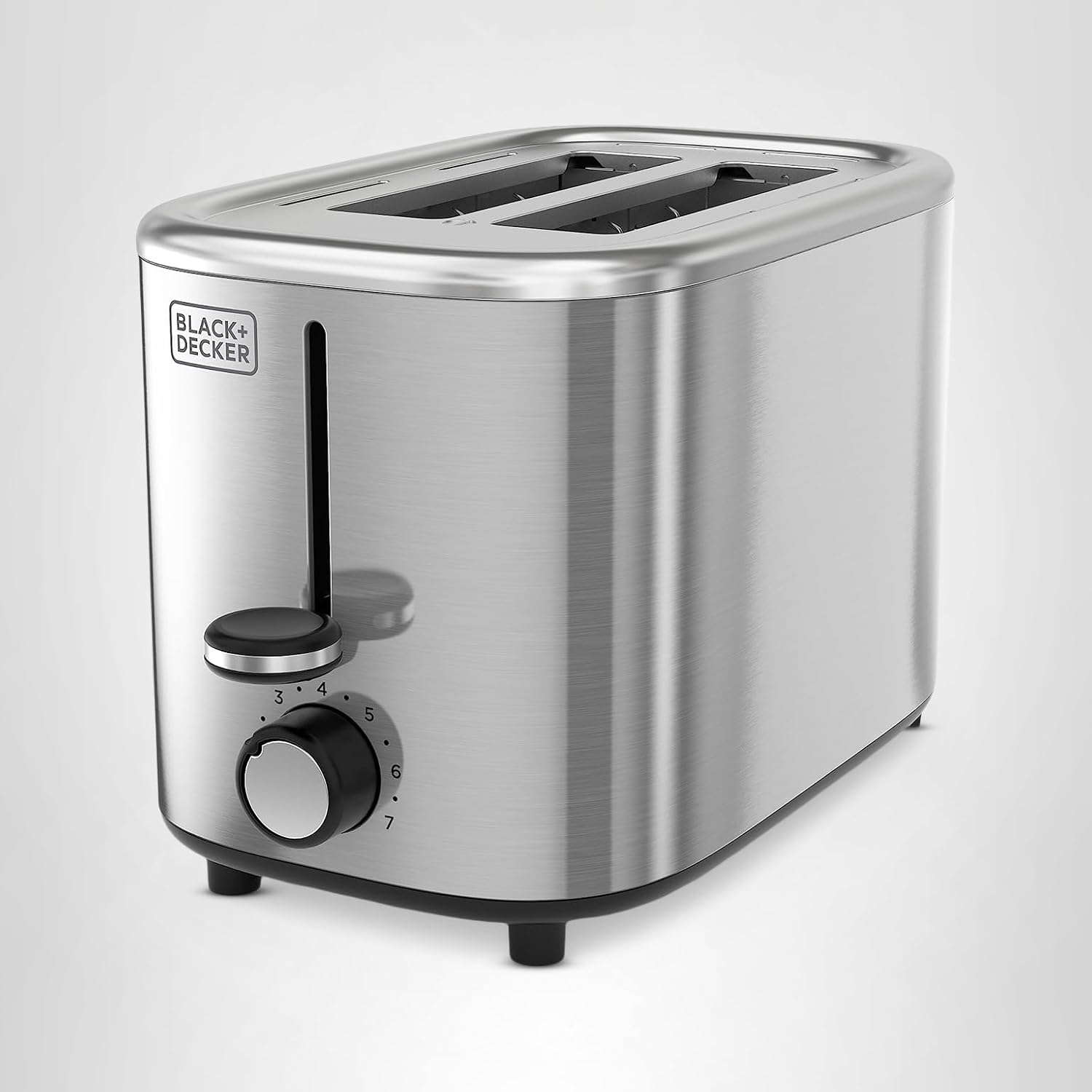 Tostadora BLACK+DECKER 2 rebanadas acero inoxidable miniatura 1