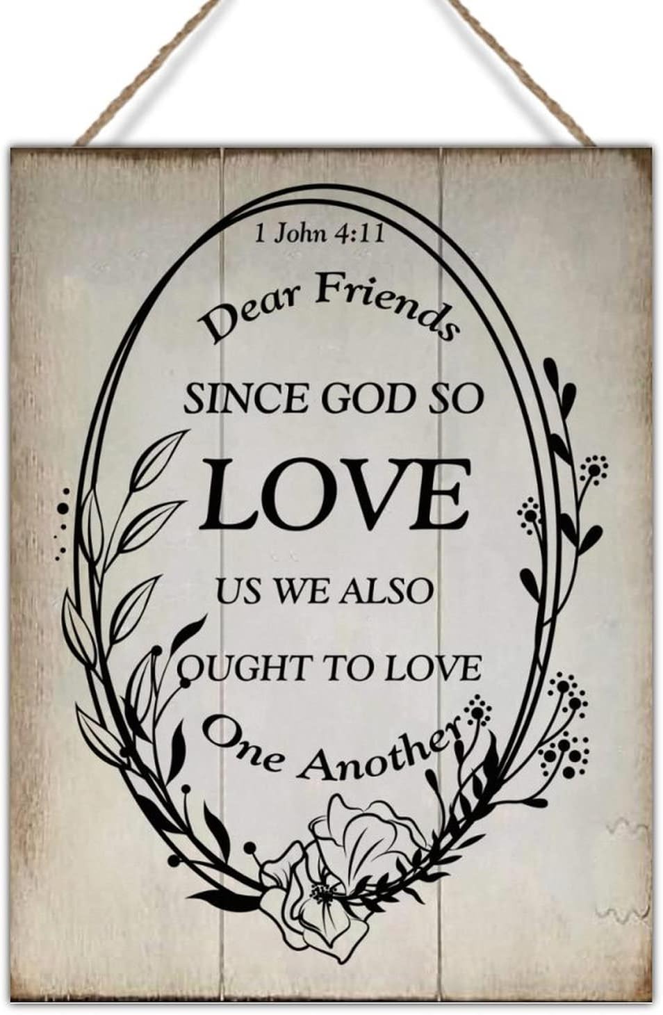 Wood Sign with Quotes Dear Friends We Also Ought to Love One Another Wood Signs Wall Decor Christian Inspirational Quote Wood Wall Sign Vintage Sign Wall Decor 18x24in