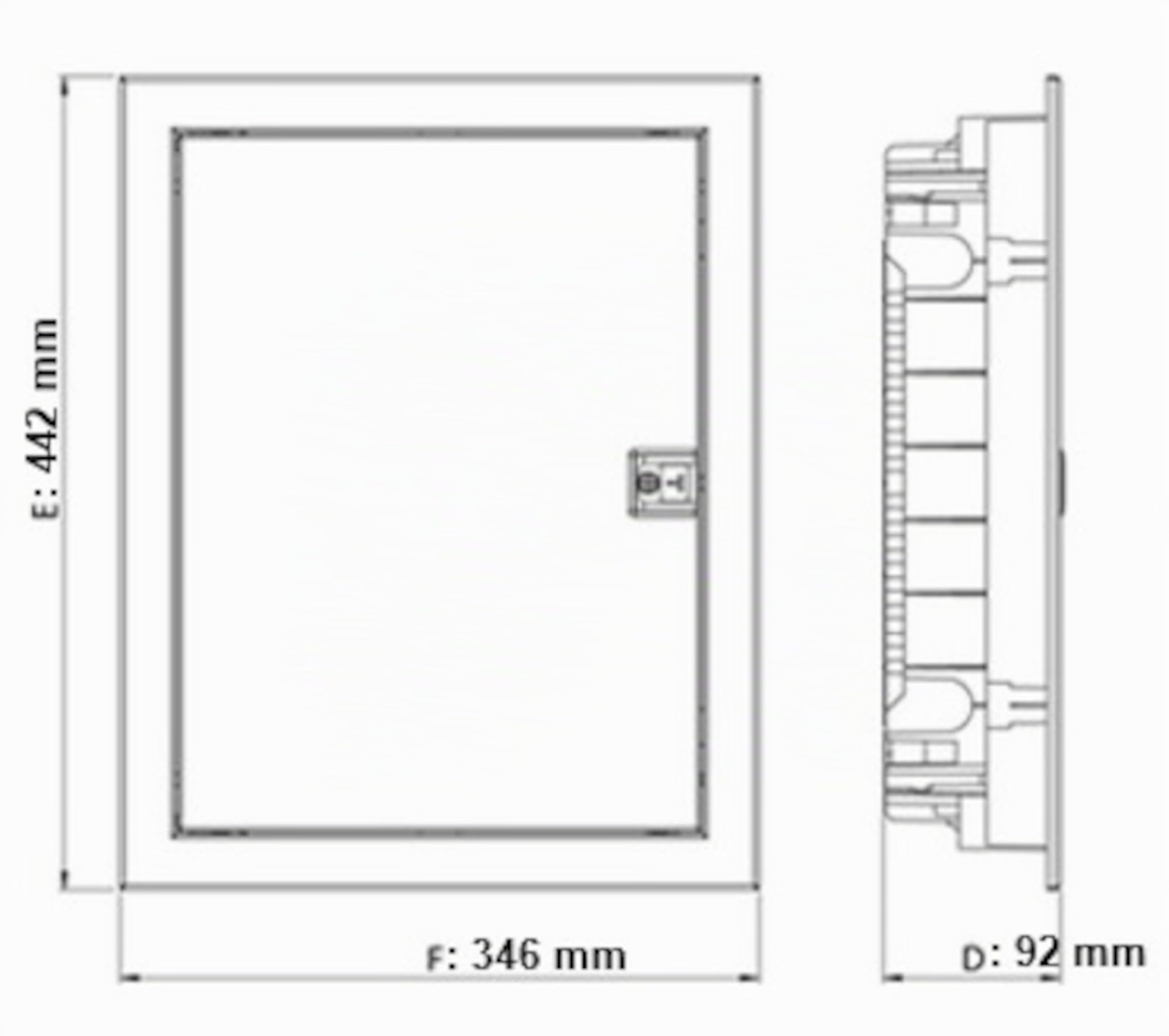 Intratec distribuidor de comunicación empotrado, IP40 – Distribuidor multimedia para hogar completamente conectado, serie DIXBOX-XT, armario para sistemas multimedia, 442 x 346 x 92 mm, blanco