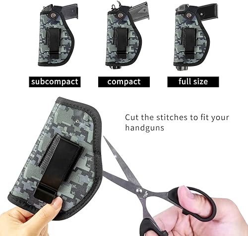 Miniatura 4 de IWBOWB 9mm Holster, 380 Pistol Holster, Universal Airsoft LeftRight, Holster for Glock 23,26,27,42, M&P Shield