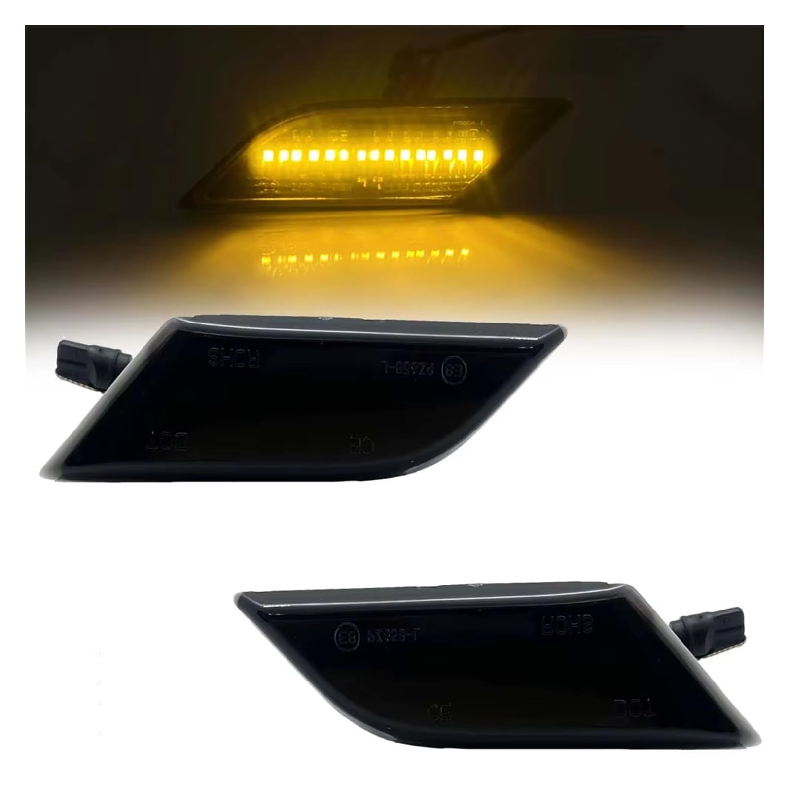 Lámpara Señal Giro Luces LED Posición Laterales Dinámicas 2 Piezas Luces Giro Plug & Play Sin Errores Impermeables para VW para Transporter T6.1 Facelift 2020 Adelante Intermitentes Dinamicos(Dynamic