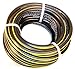 Air Hose Continental BLACK with YELLOW STRIPE Pliovic 300psi 3/8â€ x 25â€™ with brass fittings
