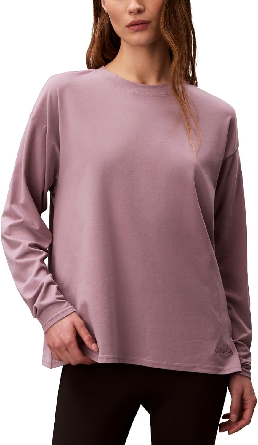 Calvin Klein Women's Performance Classic Fit Crewneck Long Sleeve Tee