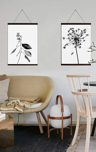 Miniatura 4 de Marco magnético para póster de 16 x 24 pulgadas, color negro, 16 x 20 pulgadas, de madera ligera, con imán fuerte para colgar pósters, mapas, fotos,