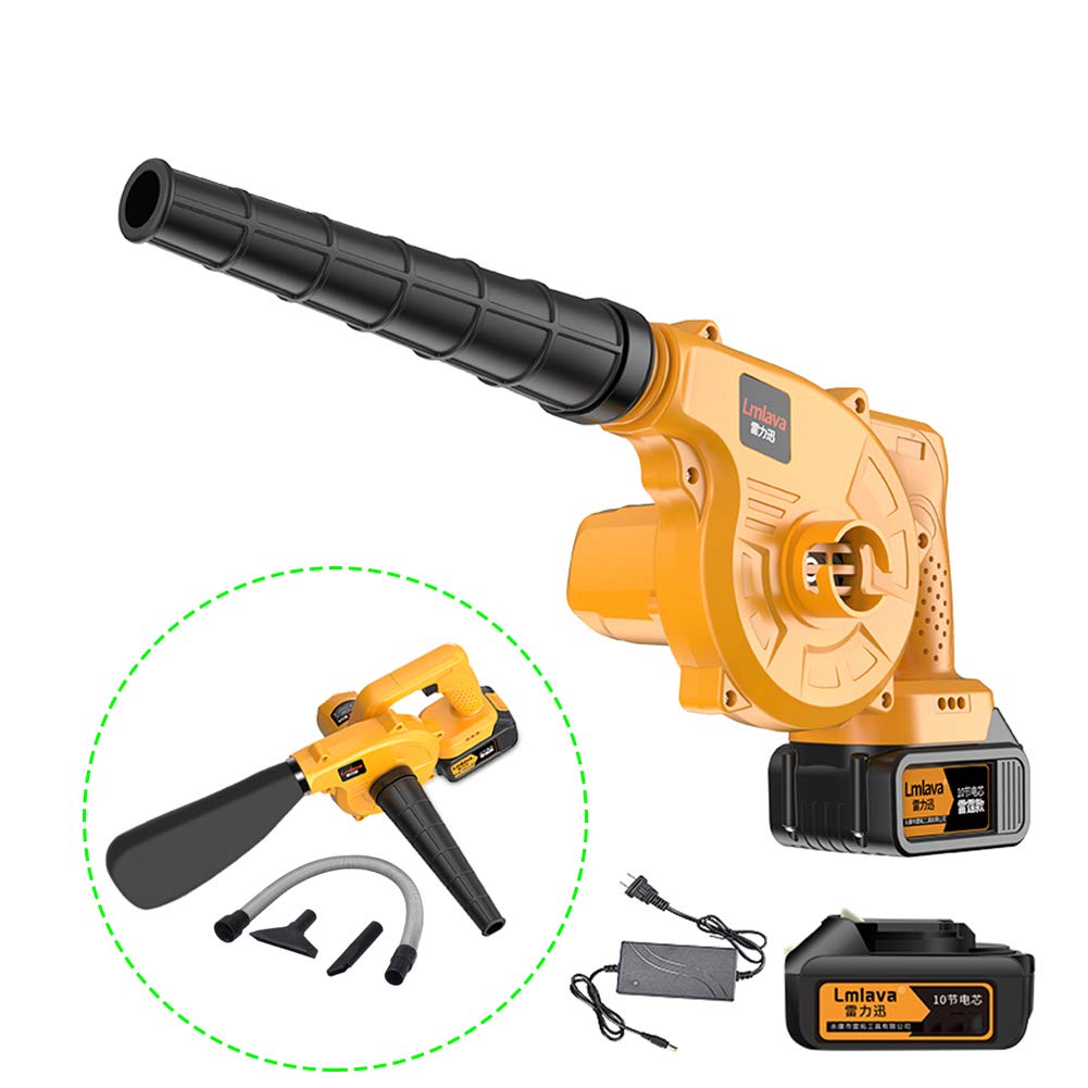 Souffleuse à Feuilles et aspirateur électrique à Main, balayeuse soufflante à Vitesse Variable sans Fil avec Batterie et Chargeur, Batterie au Lithium de 5AH