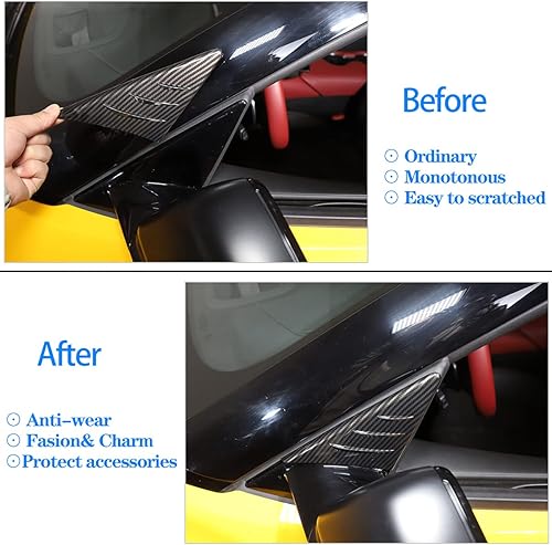 Miniatura 2 de Compatible con Toyota Supra GR A90 A91 MK5 2019-2022 2023 2024 2025 ABS retrovisor lateral de alerón adhesivo, canaliza el aire del automóvil,