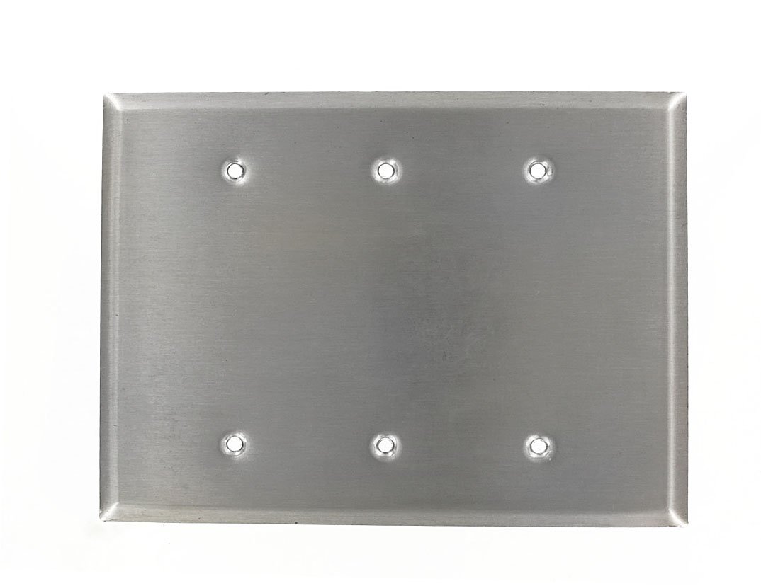 Placa de pared de 3 bandas Leviton para tapar cajas eléctricas grandes