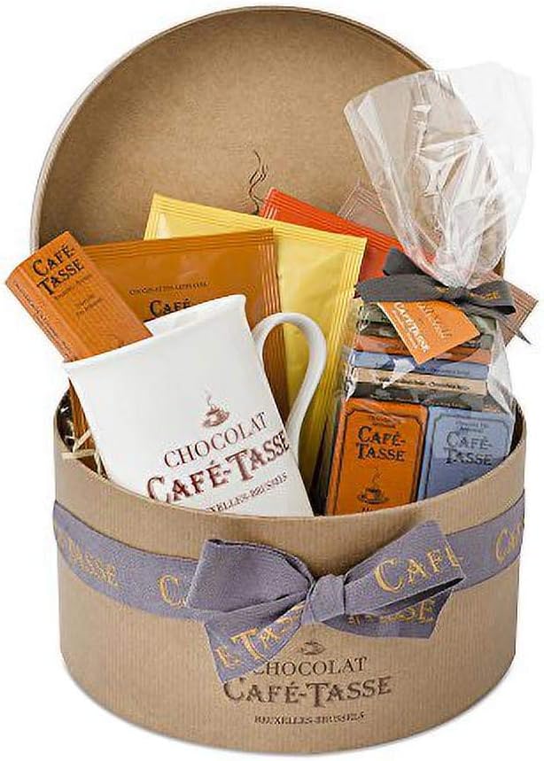 Cafe Tasse Hamper in Round Hat Box 305 g