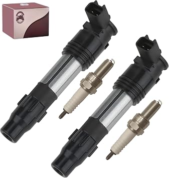 Ignition Coils with Spark Plugs Kit for Kawasaki Z650 Z900 Z1000 Ninja 650 1000 Versys 650 1000 Vulcan S 650 Z800 Versys-X 300 Ninja 300 2013-2024,129700-5430 21171-0033 92070-0014