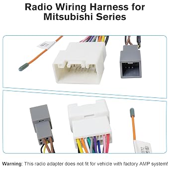 20Pin Radio Wiring Harness Adapter 16Pin ISO Android Car Stereo Wire Harness Kit RCA Connector Compatible with Mitsubishi Outlander Lancer ASX Mirage Pajero Triton