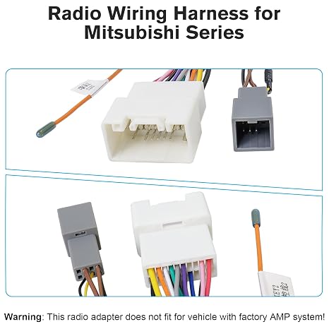 20Pin Radio Wiring Harness Adapter 16Pin ISO Android Car Stereo Wire Harness Kit RCA Connector Compatible with Mitsubishi Outlander Lancer ASX Mirage Pajero Triton