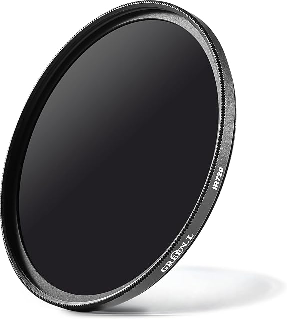 GREEN.L 52mm Filtre infrarouge, 52mm IR 720nm (R72) Filtre pour objectif caméra