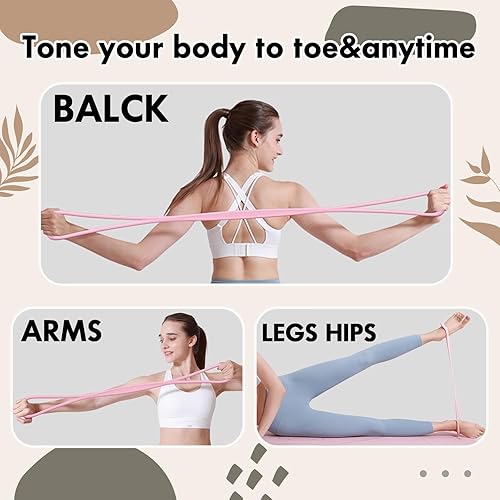 Miniatura 3 de Figura 8 banda de resistencia, figura 8, bandas de resistencia para mujeres y hombres, 15 libras de resistencia para entrenamiento, asas