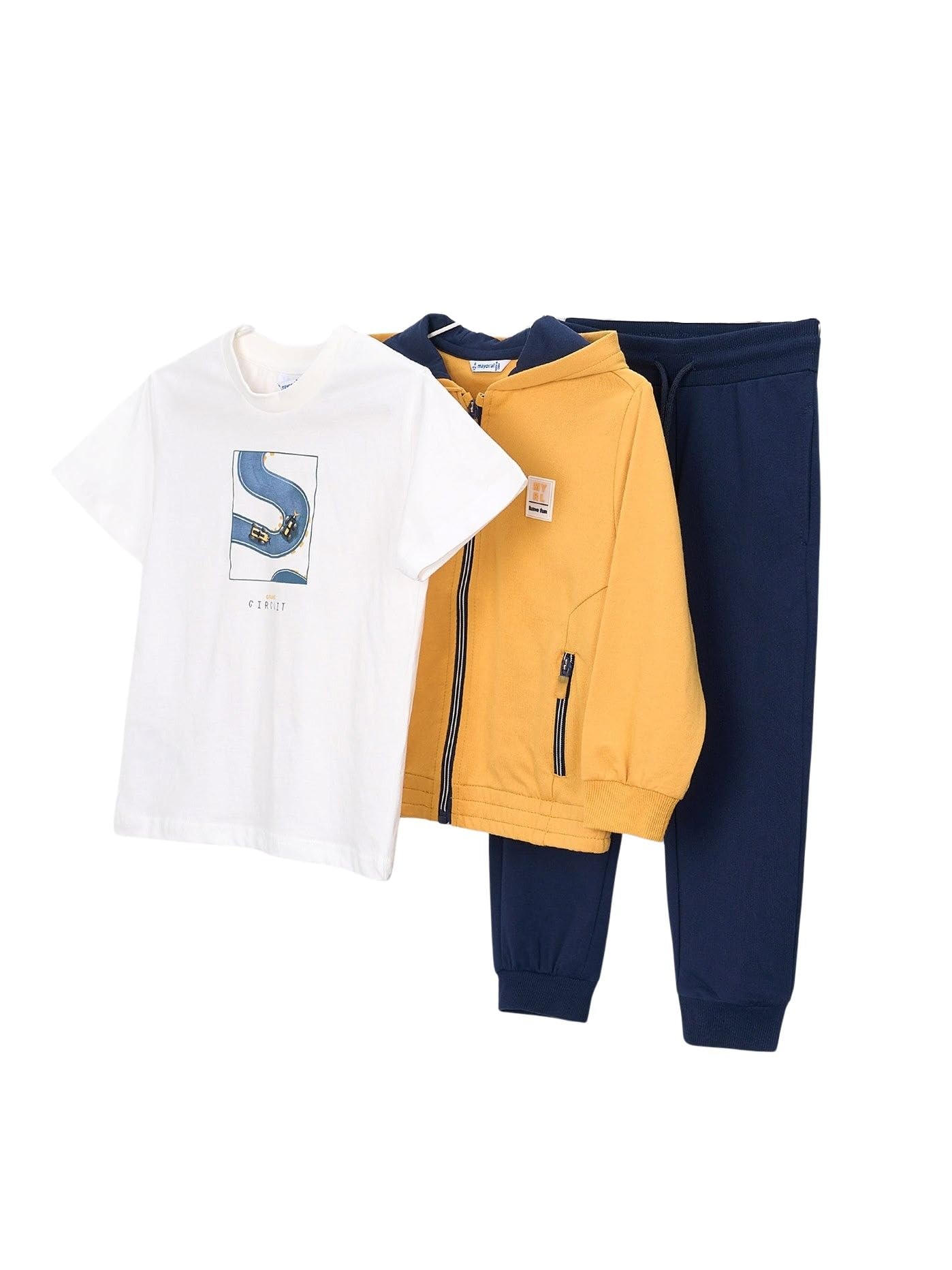 Mayoral Chandal 3 piezas con camiseta para niño Peach