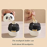 Vista 18 de Creative Toothpick Holder Toothpick Dispenser, Automatic Cute Bear Shape Toothpick Dispenser for Kitchen Restaurant Hotel, Thickened Novelty