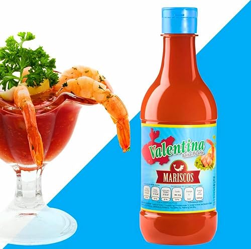 Miniatura 5 de Valentina Mariscos 12.5 fl oz/12.5oz. Paquete de 24 Salsa picante mexicana. Visita Snacks and More LLC Store. Importado de México