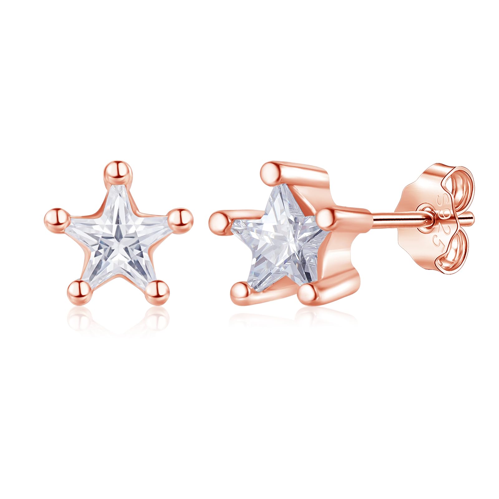 Cangall 925 Sterling Silber Creolen mit Cubic Zirkonia - Hyp