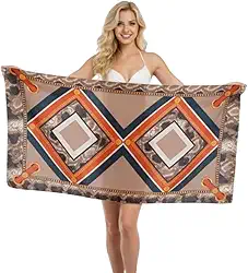 Canga Praia Animal Print com Estampa Selaria, Tecido Leve e Macio, Tons Terrosos, 90x180 cm