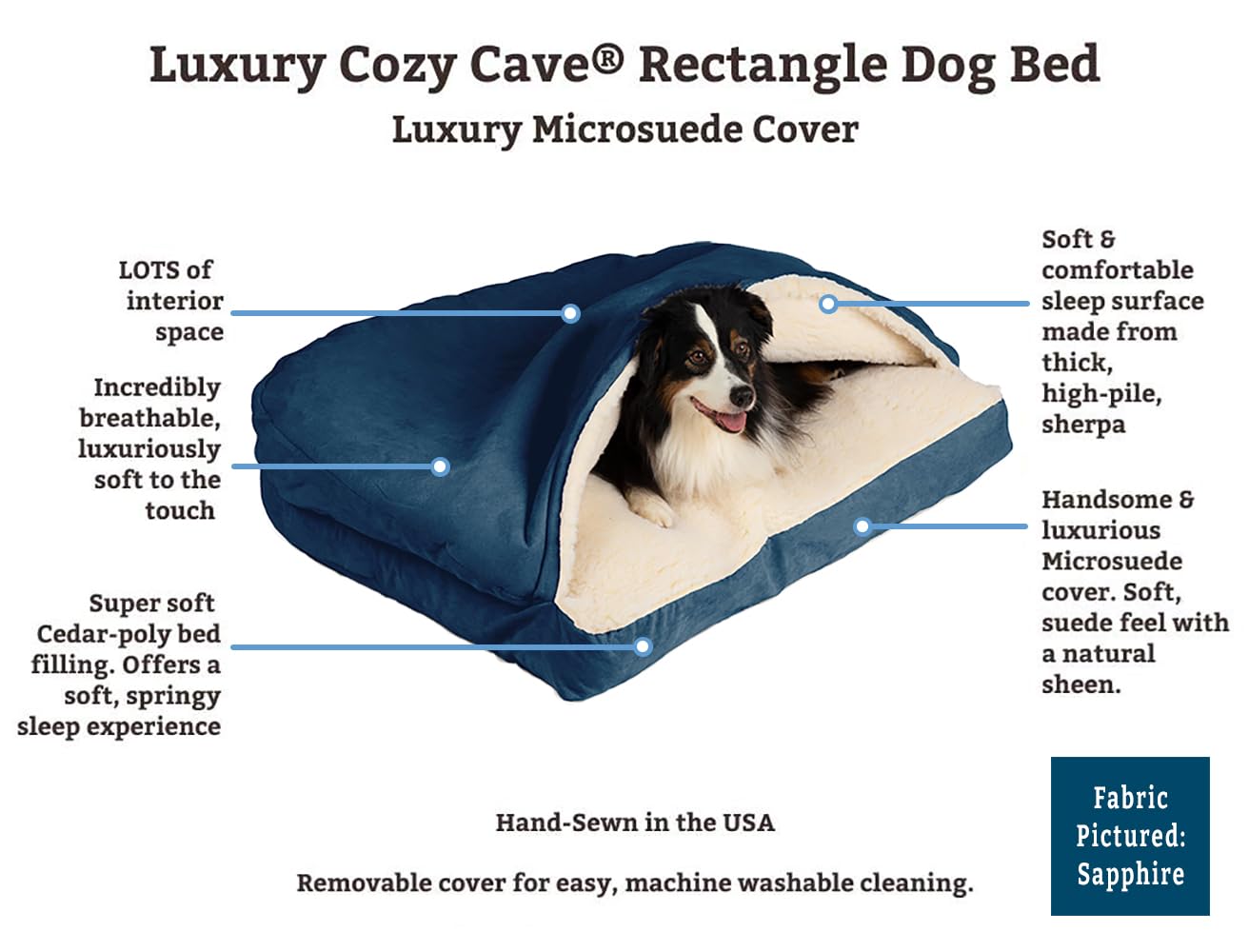 Amazon.com : Snoozer Pet Products Luxury Rectangle Cozy Cave