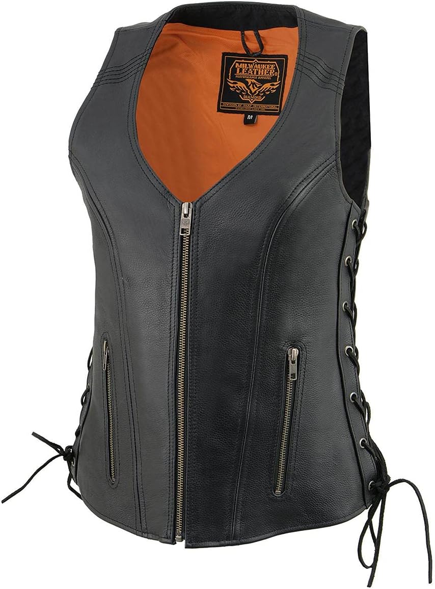 Milwaukee Women's Side Lace Vest with Stitch Detailing (Black, XX-Large) : Automotive