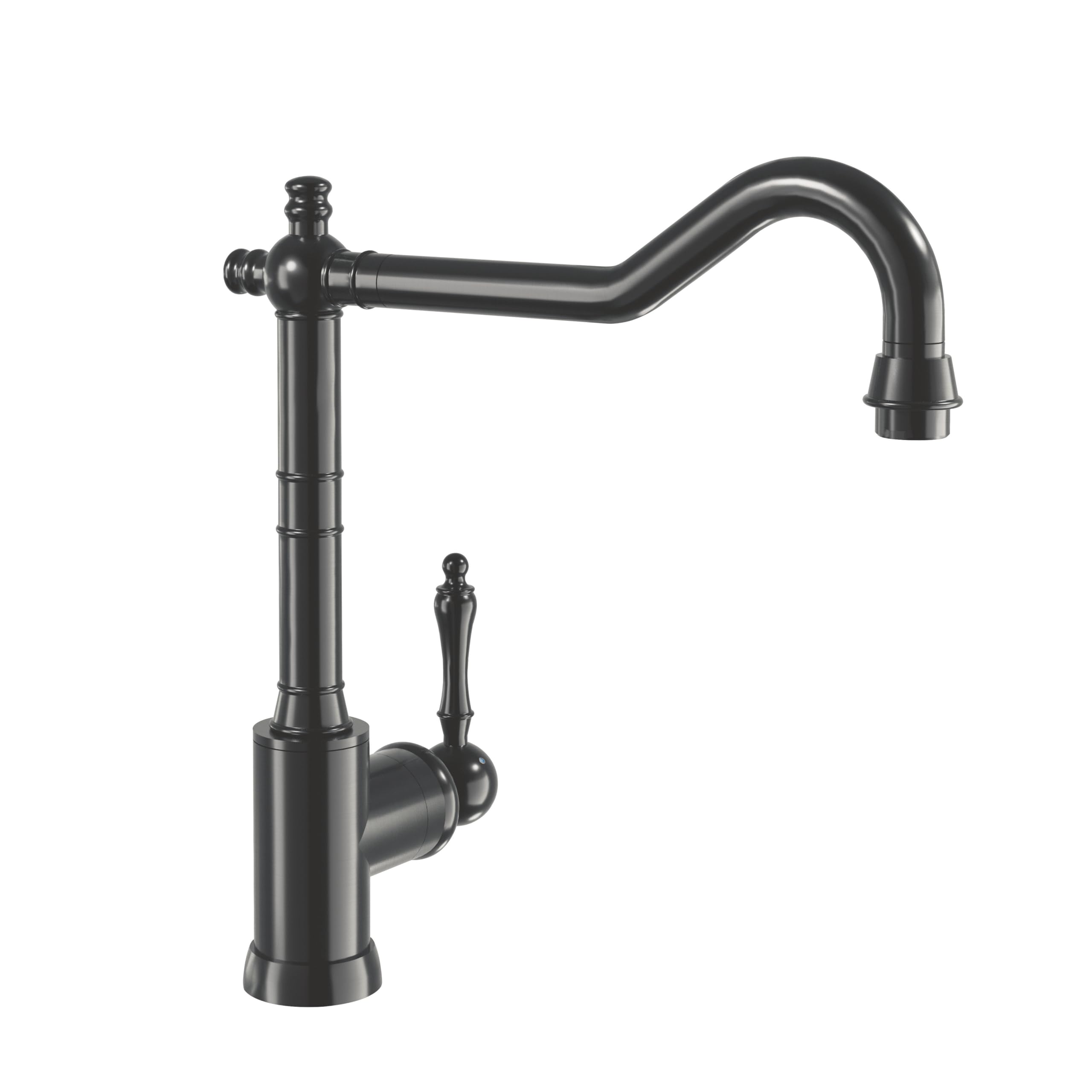 Robinetterie Villeroy & Boch Avia 2.0, haute pression, robinet avec cartouche céramique et rotation 360°, robinetterie économique, bec 235 mm, anthracite