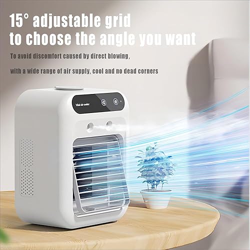 Miniatura 2 de Ventilador de escritorio con tanque de agua fría, mini ventilador de aire acondicionado, ventilador de enfriamiento de escritorio, recargable por
