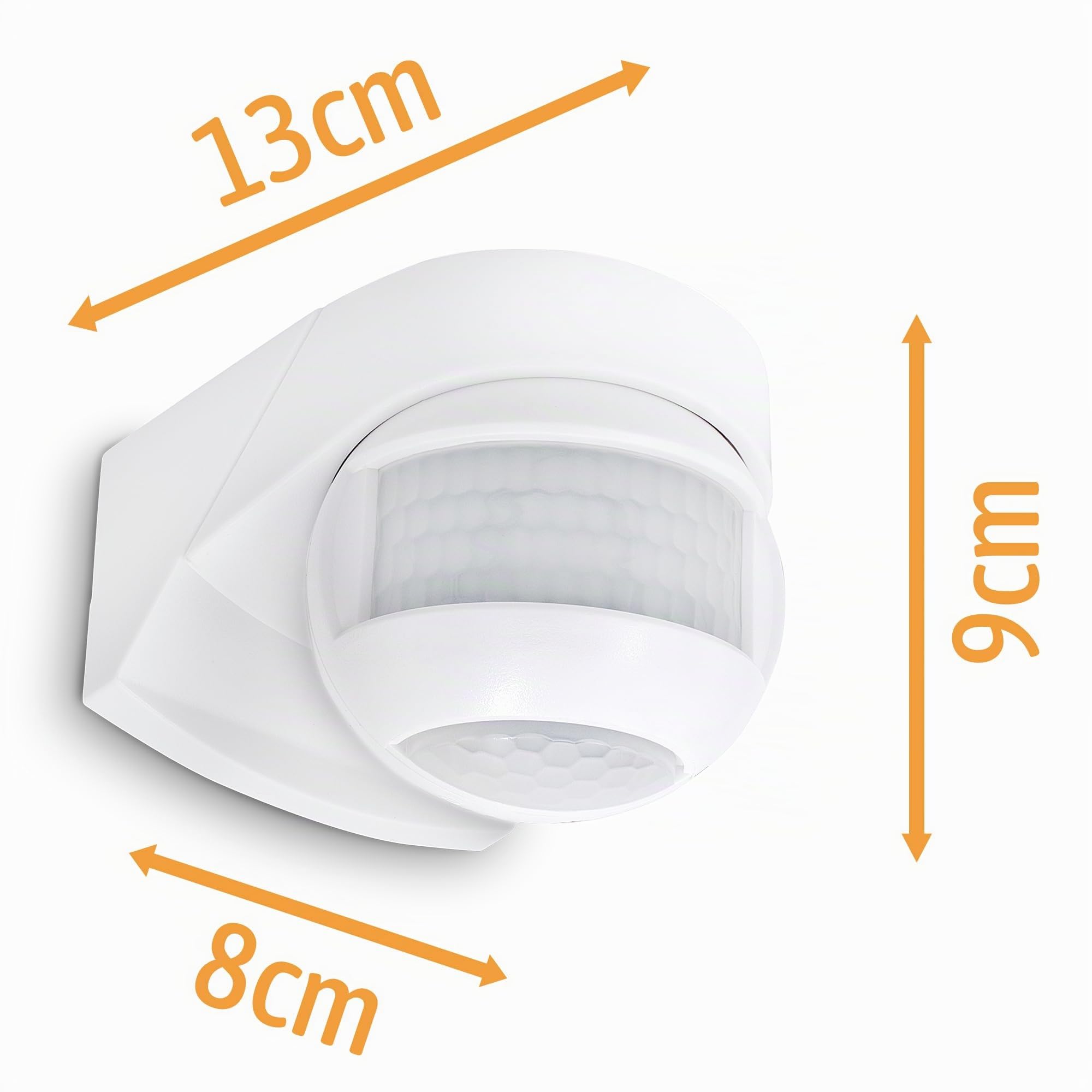 SSC-LUXon KELEA détecteur de Mouvement Blanc IP54 – capteur PIR 12 m orientable 180°/360° pour éclairage extérieur avec détecteur de Mouvement & capteur crépusculaire
