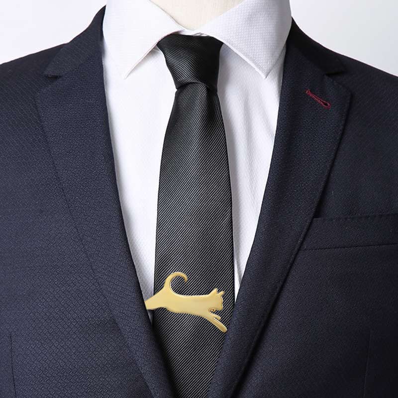Image of Unique Insect Tie Clip for Men Bee Fish Butterfly Turtle Ladybug Novelty Tie Bar Silver Gold Animal Party Anniversary Jewelry Gift