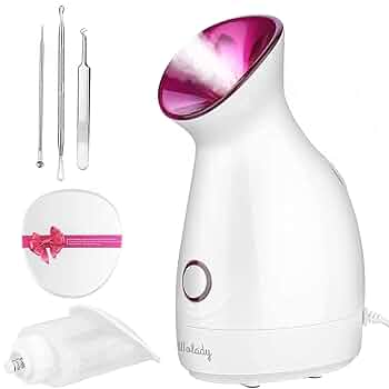 ボディ・フェイスケア Beauty Steamer NANO DMB-745-WHPK Portable Facial Steamer, Nano Ionic Face Steamer with 180