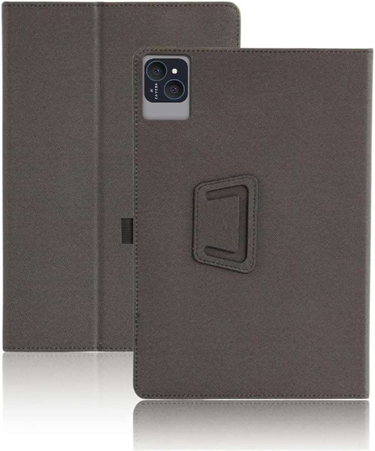 Compatible with PRITOM TAB 12 10.1-inch Tablet case Full Coverage Ultra Slim PU Leather Cover Case Folding Stand Protective Tablet Hand Strap Magnet (Black)