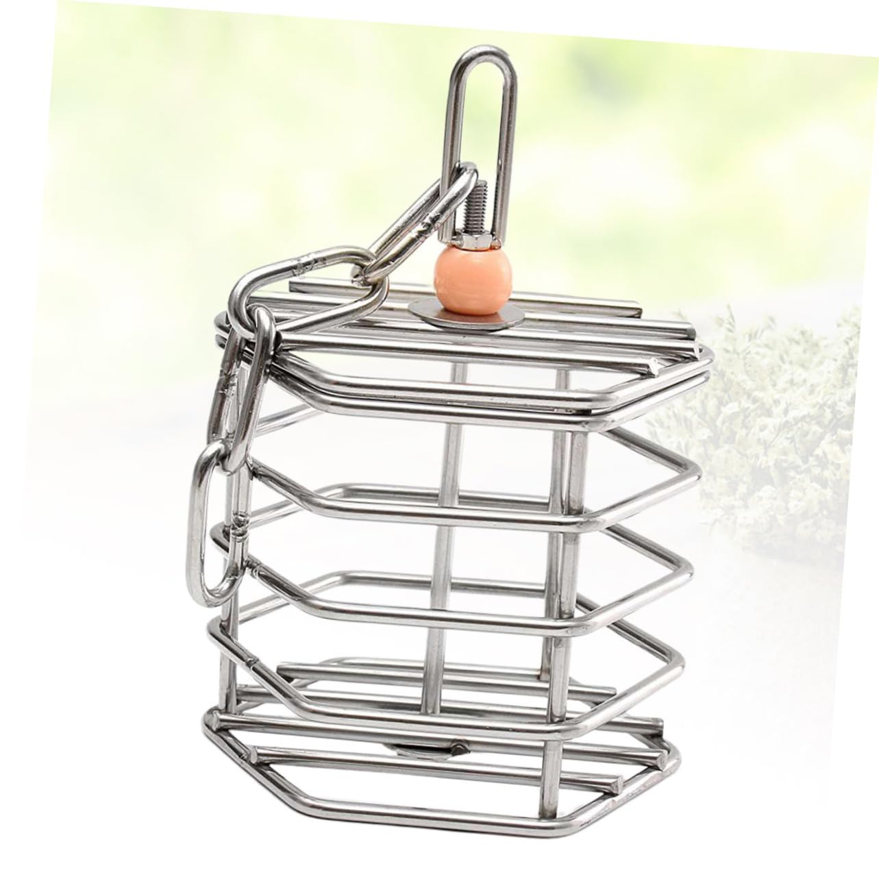 Jaula De Comida De Acero Inoxidable para Pájaros Comedero Colgante De Jardín para y Ardillas Juguete De Alimentación para Cacatúas Entretenimiento para Aves Patio