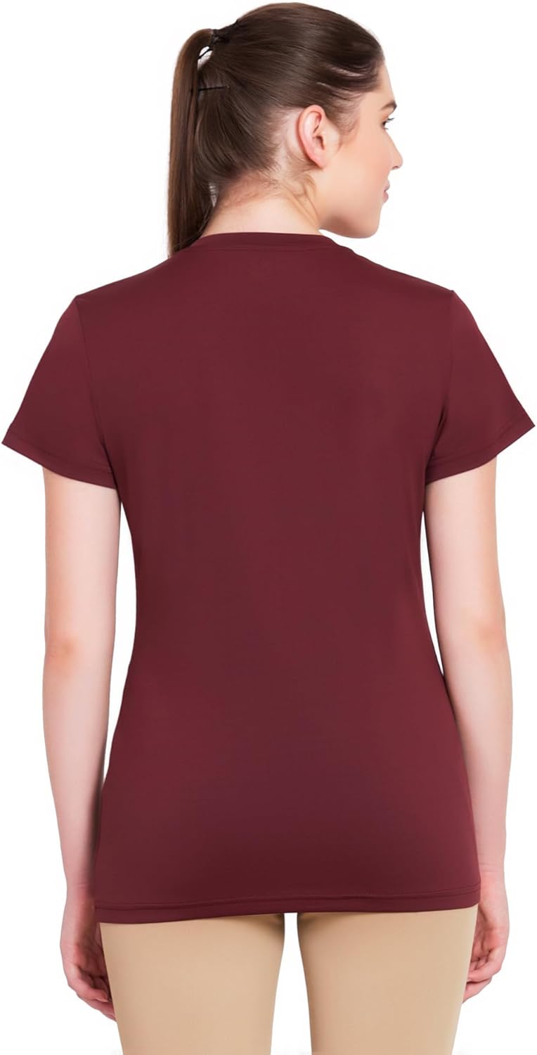 TuffRider Ladies Taylor Short Sleeve Tee M Wine