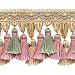 DecoPro Quasten-Fransen Imperial II – 9,5 Cm Lang, Marineblau/Gold, Viskose/Polyester, Pro Yard