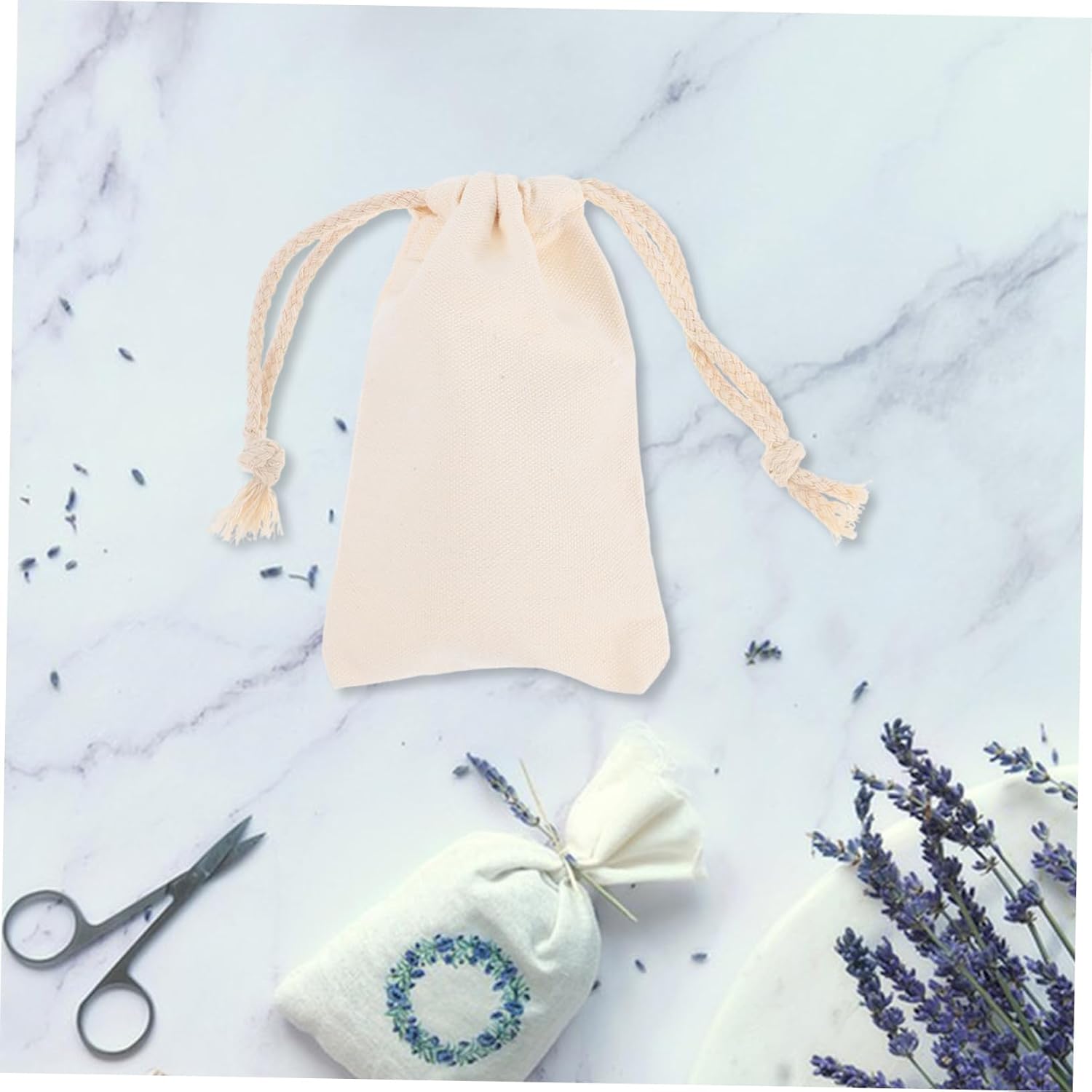 SOLUSTRE 50pcs Drawstring Pouches Versatile Storage Bags for Weddings Parties and Home Organization Simple Design for Candy and Small Items