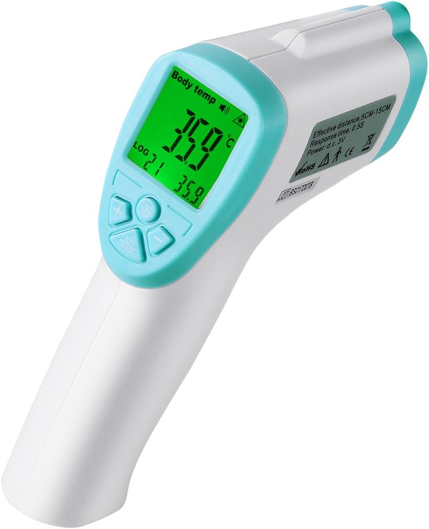 TKLOVIN Infrared Forehead Thermometer Baby Medical Thermometers with Instant Reading and Fever Warning - Batteries Included