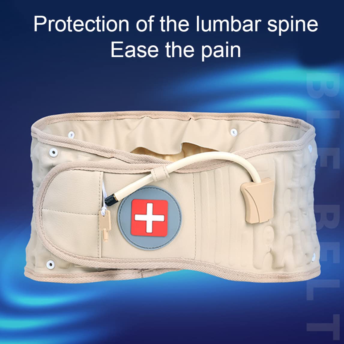 Cinturón de descompresión lumbar, cinturón lumbar, cinturón lumbar hinchable, color caqui