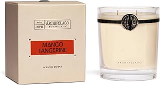 Archipelago Botanicals Mango Tangerine Boxed Candle, Mango and Tangerine, Clean Soy Wax Blend Burns 60 Hours (10 oz)