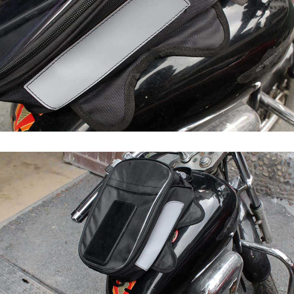 Riloer 1 sac de réservoir de moto en tissu Oxford imperméable pour la plupart des motos, 31 x 20 x 11 cm, noir