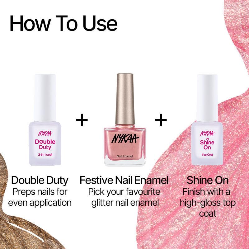 Image of Nykaa Glitter Nail Enamel - Cinderella Feels 463